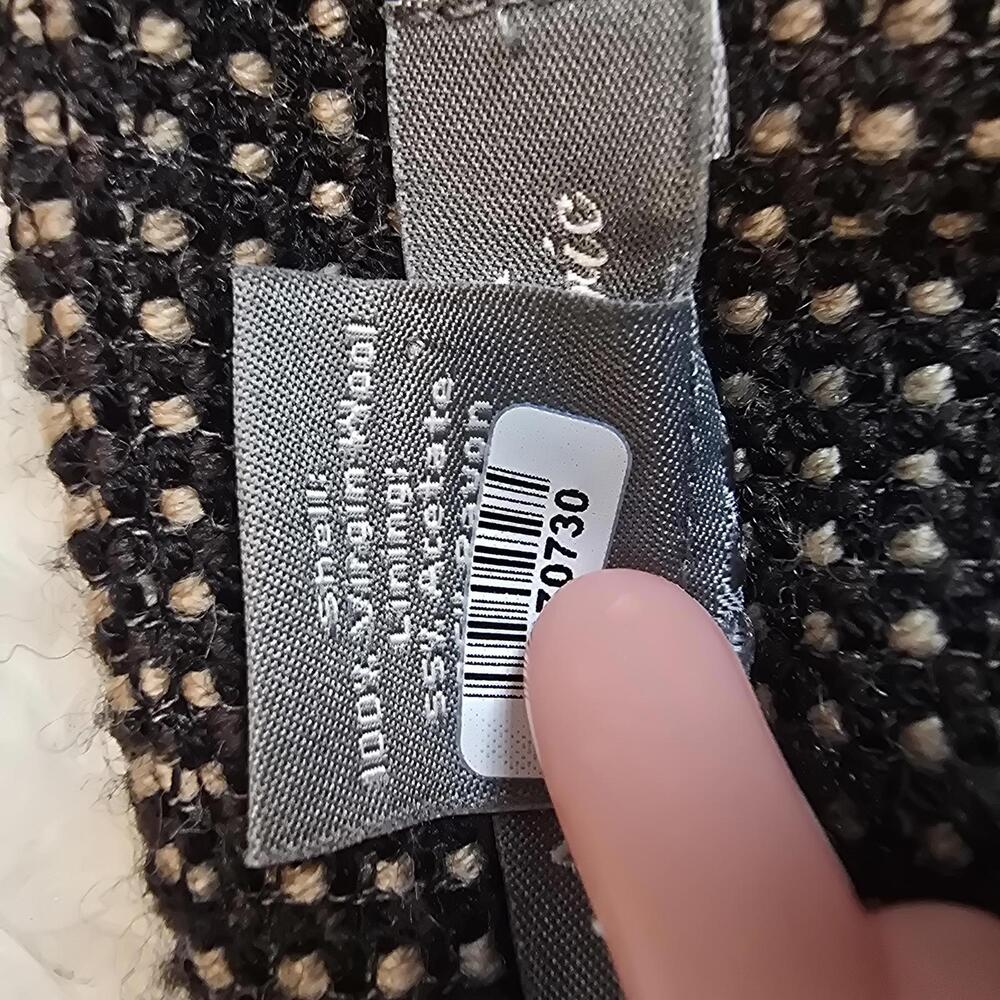 Ann Taylor 100% Virgin Wool Women's Brown&Tan Houndstooth Patterned Skirt Size 2 - Picture 6 of 9